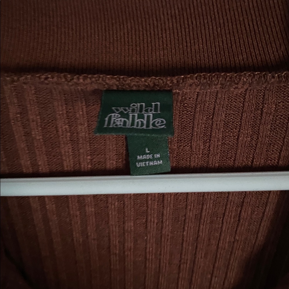 Wild Fable Ribbed Brown Top - Picture 2 of 3